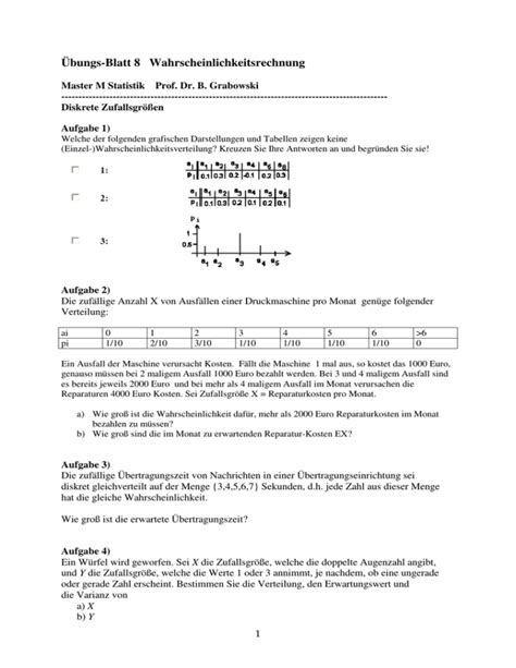 Bungs Blatt Wahrscheinlichkeitsrechnung