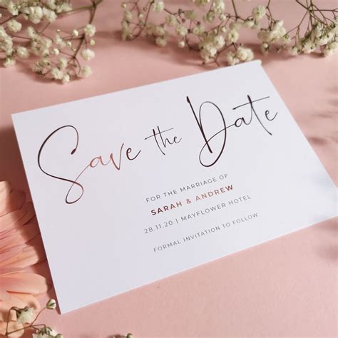 Blush Save The Date Cards Or Save The Evening Or Weekend With Envelopes