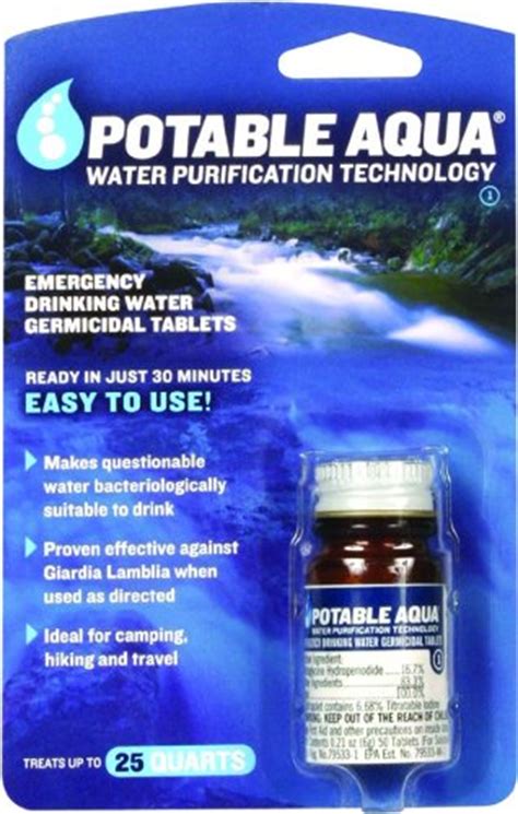 Disaster Survival Potable Aqua Water Treatment Tablets