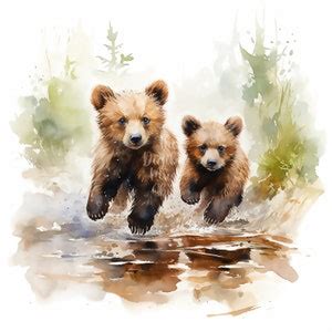 Bear Cubs Clipart Bear Clipart Digital Download Clipart Cute Bundle ...