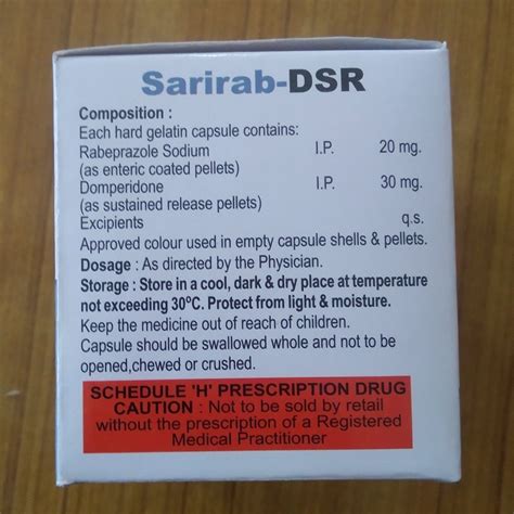 Sarirab Dsr Enteric Coated Rabeprazole Sodium And Domperidone Sr