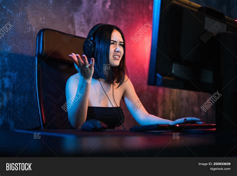 Gamer Girl Excited Image And Photo Free Trial Bigstock