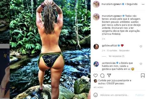 Ex Bbb Marcela Mcgowan Posa De Topless E F Elogia Como Bom Ver