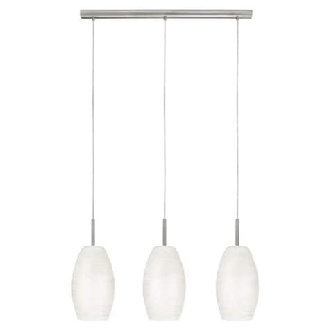 Home Decorators Collection 1 Light 60w Brushed Nickel Pendant With Halophane Glass Shade The