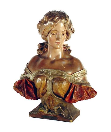 French Art Nouveau Terracotta Bust Marguerite Bustsheads Sculpturestatuary