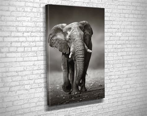 Elephant Canvas Print Floating Frame Option Canvas Printing Etsy