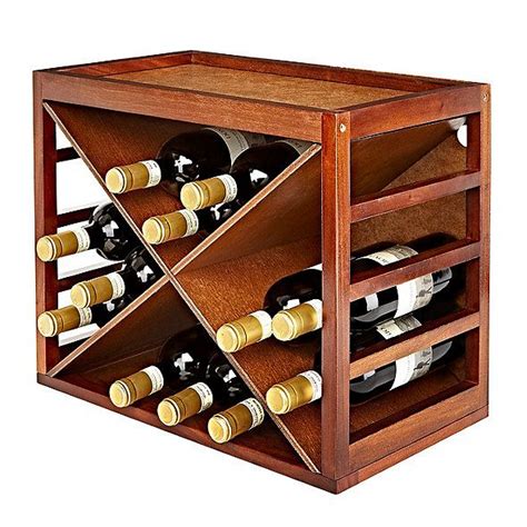 Cube Stack X Style Wine Rack Walnut Wine Enthusiast Diy Wine Rack