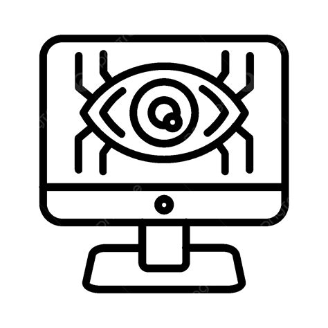 Icono De Línea De Ojo Vector Png Ojo Avance Vista Png Y Vector Para