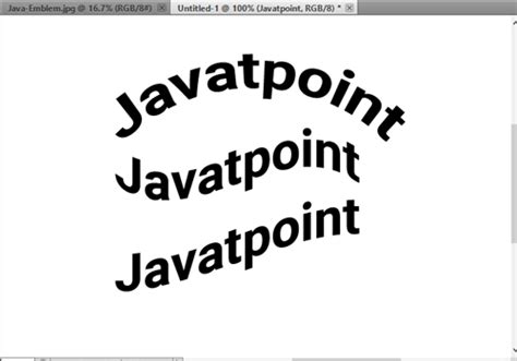 How to Curve Text in Photoshop - javatpoint