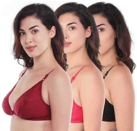 Non Padded Cotton Front Open Bra Set Plain At Rs 45 Piece In New Delhi