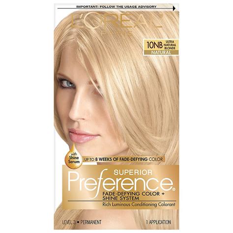 L Oreal Paris Superior Preference Permanent Hair Color Ultra Natural Blonde 10NB Walgreens