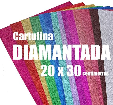 Cartulina Diamantada Glitter 5 Colores 25 Hojas 20 X 30 Cms Envío gratis