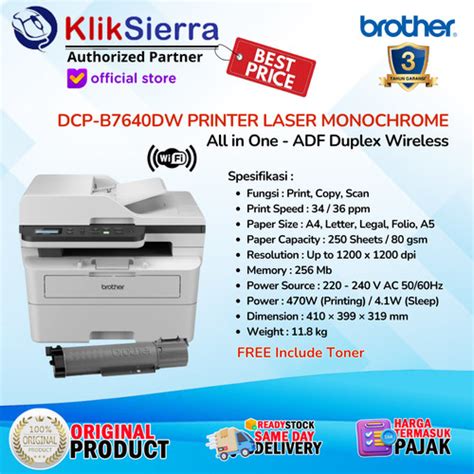 Jual BROTHER DCP B7535DW Printer Laser Mono AIO B7535 Duplex WiFi DCP