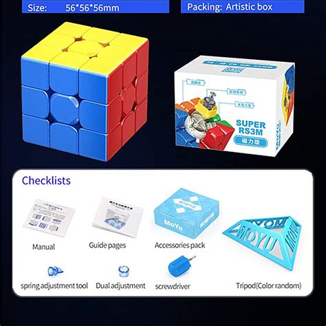 Buy LiangCuber MoYu सपर RS3M 2022 चबकय गत घन 3x3 Stickerless RS3