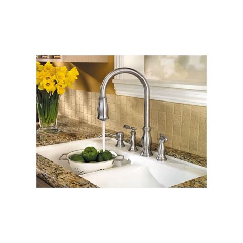 Pfister Hanover Stainless Steel 2 Handle Pull Down Kitchen Faucet With