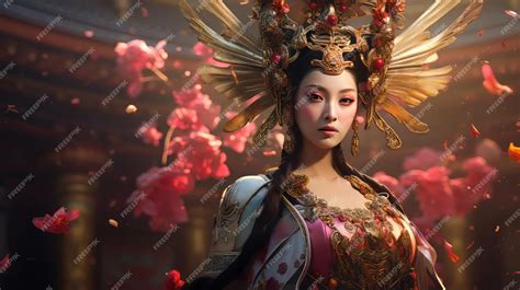 Premium AI Image | Portrait of empress Wu Zetian