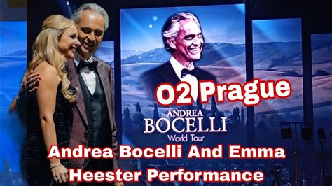 Andrea Bocelli And Emma Heester Performance At O2 Prague 2024 Andrea