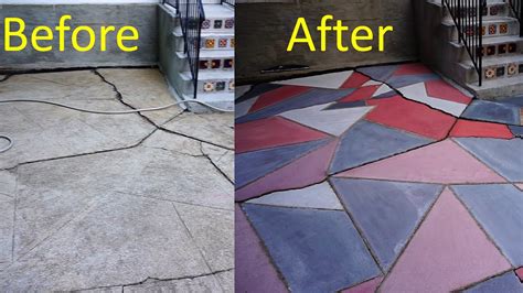 Cracked Concrete Patio Restoration For 60 Youtube