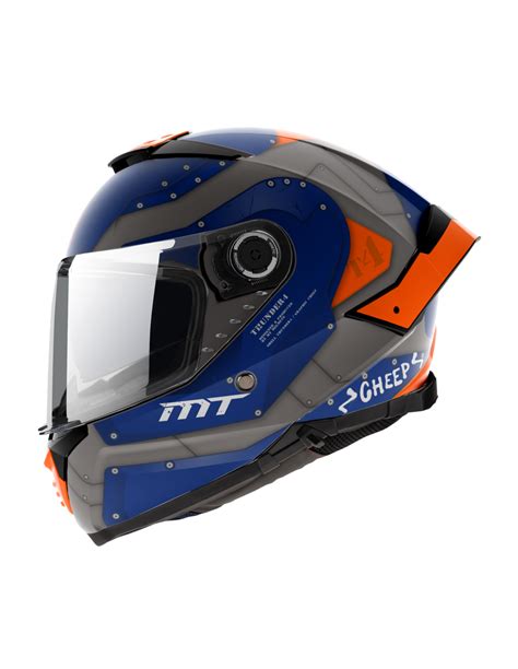 Casco Mt Thunder Sv Cheep A Azul Mate Cascos De Moto