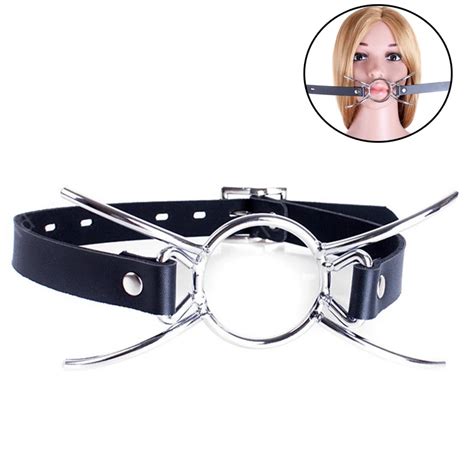 Sexy Exotic Costume Diy Accessory Spider Shape Metal Ring Mouth Gag Bondage Restraint Slave