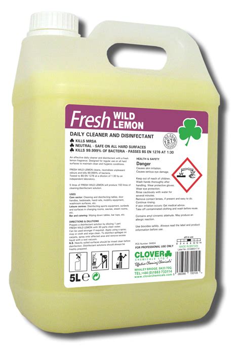 Fresh Wild Lemon Disinfectant 5ltr - Quando Drinks