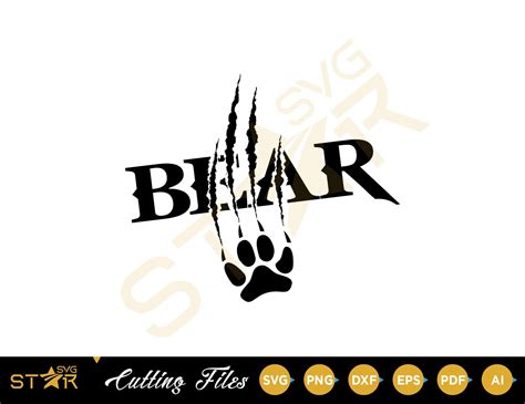 Bear Svg Bear Claw Svg Cute Claw Svg Claw Scratches Svg Etsy