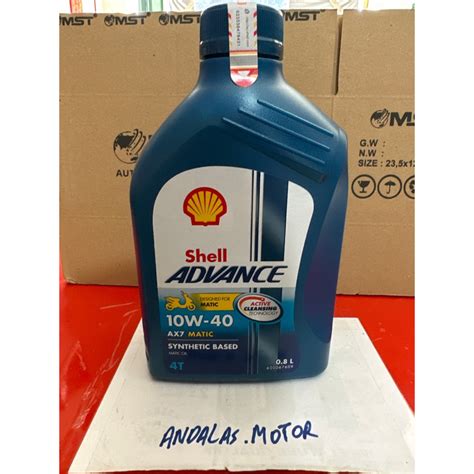 Jual OLI SHELL ADVANCE AX7 SCOOTER MATIC 10W 40 0 8L UNTUK SEGALA JENIS