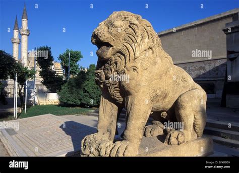 Lion Statue In National Museum Of Damascus Damascus Syria Stock Photo