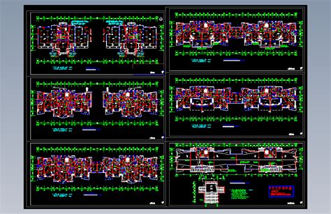 多层住宅楼照明平面图autocad 2007模型图纸下载 懒石网