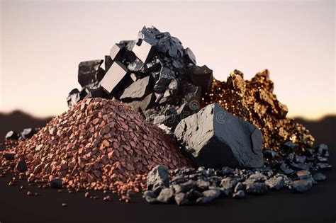 Small Pile Of Minerals Extracted In A Rare Earth Mine Ai Generated