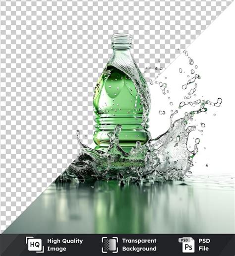 Premium PSD Transparent Premium Psd Picture Featuring A Green Bottle