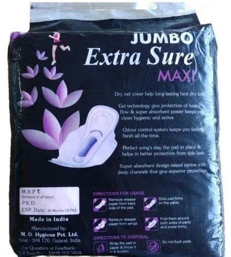 Jumbo Xtra Sure Maxi Sanitary Pads At Rs Packet Period Pads In