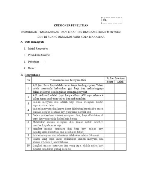 Kuesioner Periyanti Imd Pdf