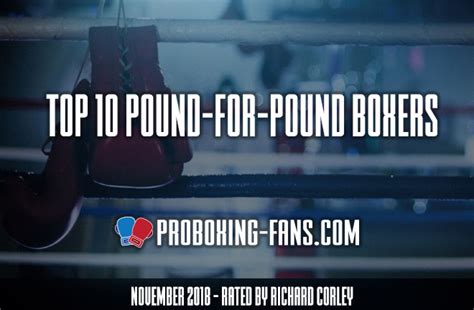 Top 10 Pound For Pound Boxers In The World November 2018