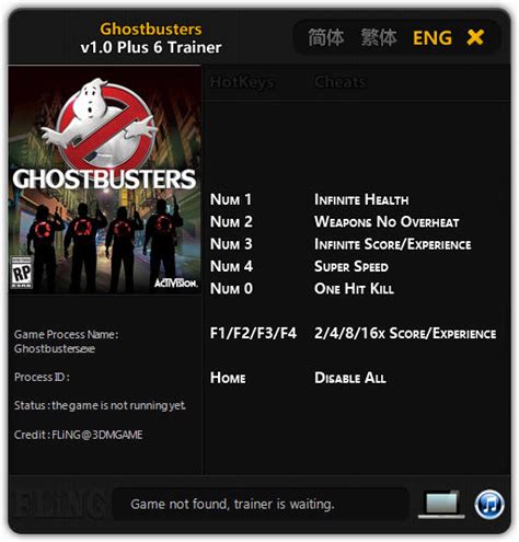 Ghostbusters Trainer +6 v1.0 FLiNG - download cheats, codes, trainers