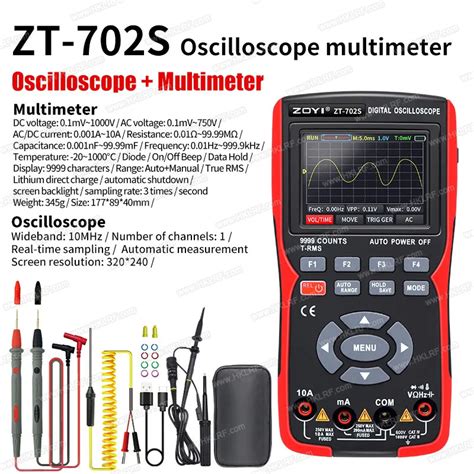 Zoyi Zt S Digital Oscilloscope Mhz Bandwidth Msa S Multimeter