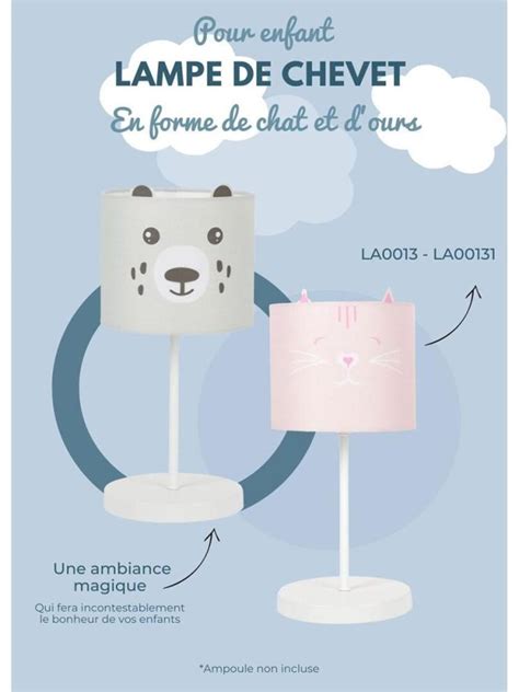 Lampe De Chevet Enfant Ours Gris Kiabi 24 91