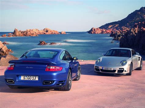 2007 Blue Porsche 911 Turbo wallpapers