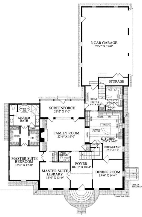 House Plan 7922 00170 Georgian Plan 3893 Square Feet 4 Bedrooms 45 Bathrooms House