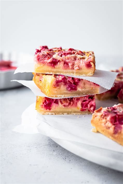 Lemon Rhubarb Bars The Floured Table With Swiss Meringue Topping