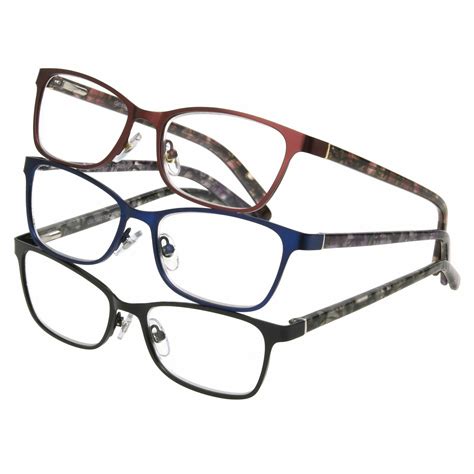 Design Optics Women S Full Frame Metal Reading Glasses 3 Pack 1 50 Fernanda Ebay