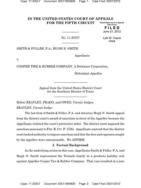 In The United States Court Of Appeals For The Fifth Circuit Filed