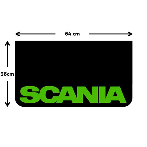 Scania Lkw Schmutzfänger 36x64cm Glatt Schwarz Pvc Schmutzfänger W Grün Text Ebay