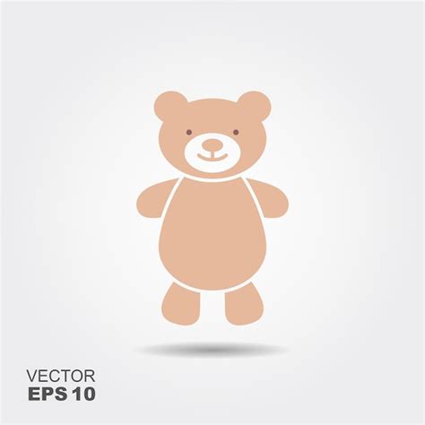 Premium Vector Soft Toy Teddy Bear Flat Icon