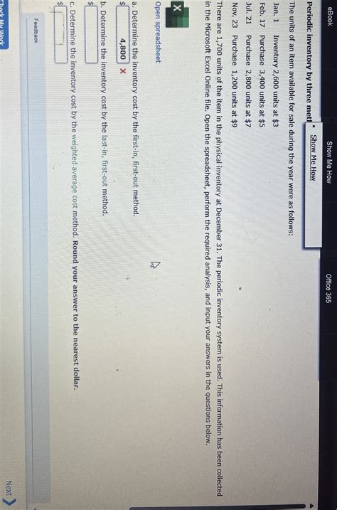 Solved Ebookshow Me Howoffice Periodic Inventory By Three Chegg