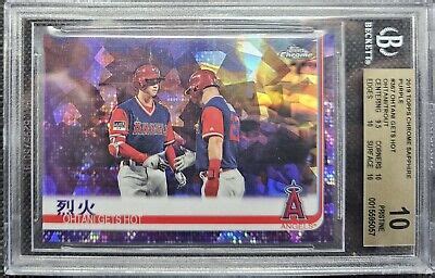 2019 Topps Chrome Shohei Ohtani Gets Hot Purple Sapphire Refractor 10