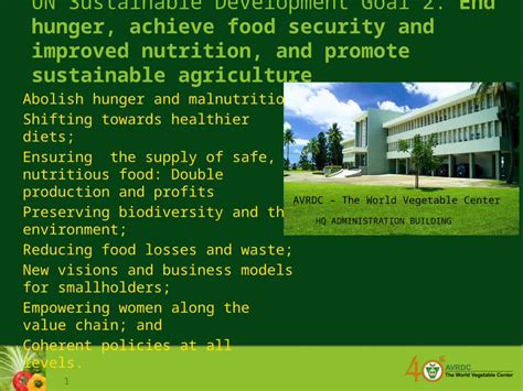 Pptx Un Sustainable Development Goal End Hunger Achieve Food