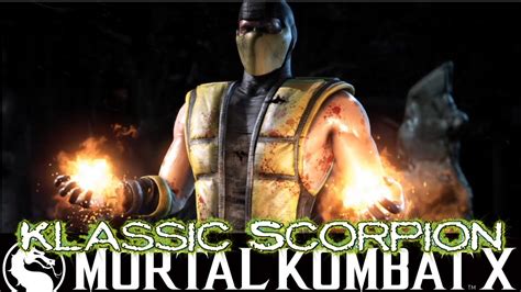 Mortal Kombat X New Klassic Scorpion Gameplay Mkx Klassic Scorpion