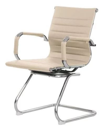 Silla de escritorio Waw Design Cadeira Stripes Fixa ergonómica nude con