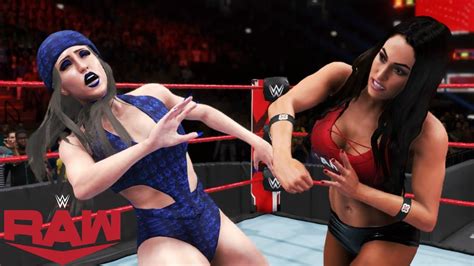 Wwe 2k20 Raw Nikki Bella W Brie Bella Vs Lya W Floriane Youtube